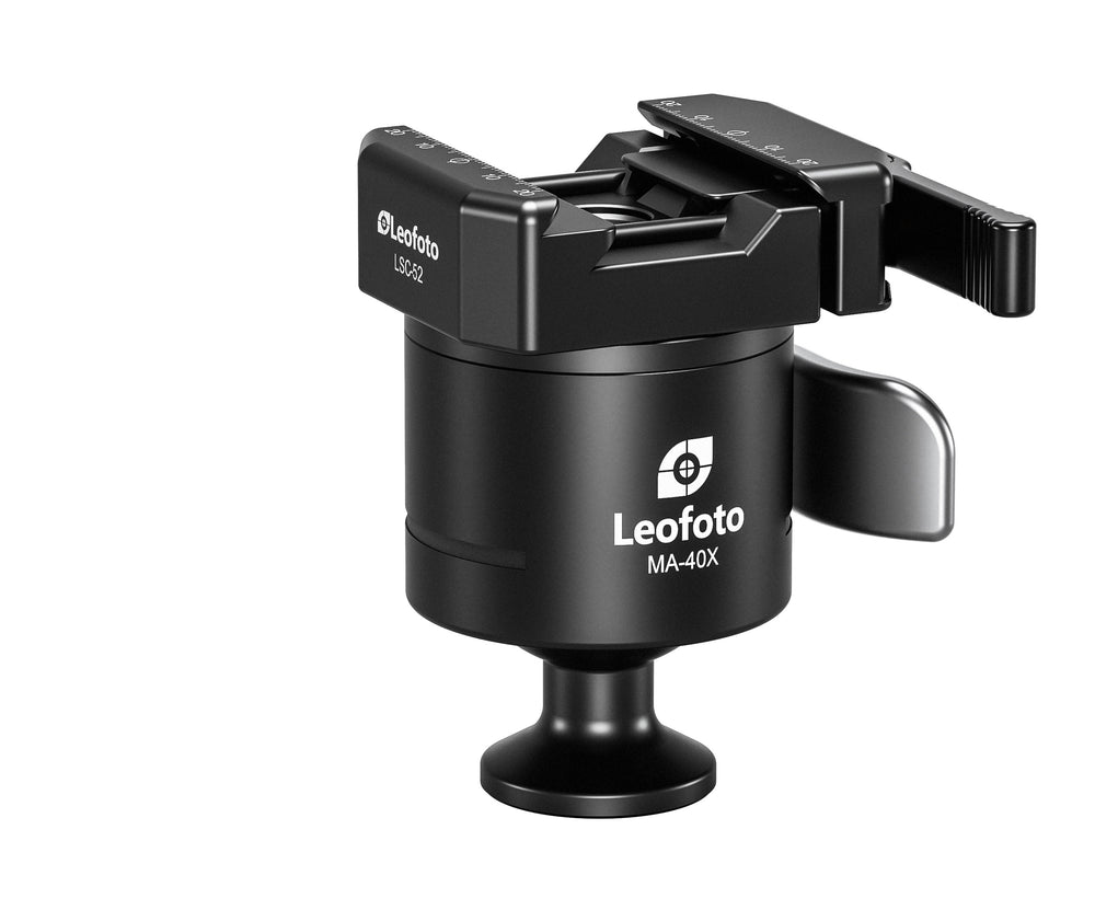 Leofoto MA-40X Rifle Lever-Release Rapid Lock Ball Head With Hybrid Clamp | Arca & Picatinny Compatible