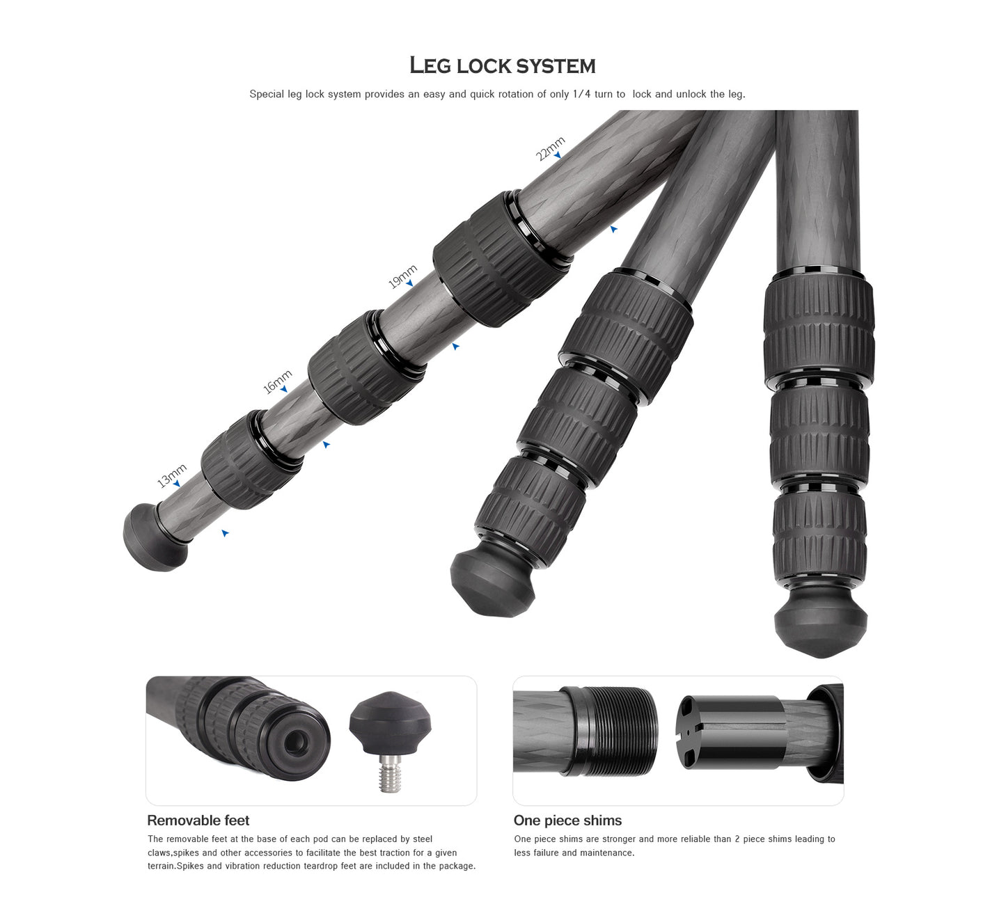 
                  
                    Leofoto LX-224CT+SW-02 Reversible Travel Tripod for Binoculars + 2-Way Pan Head Kit
                  
                