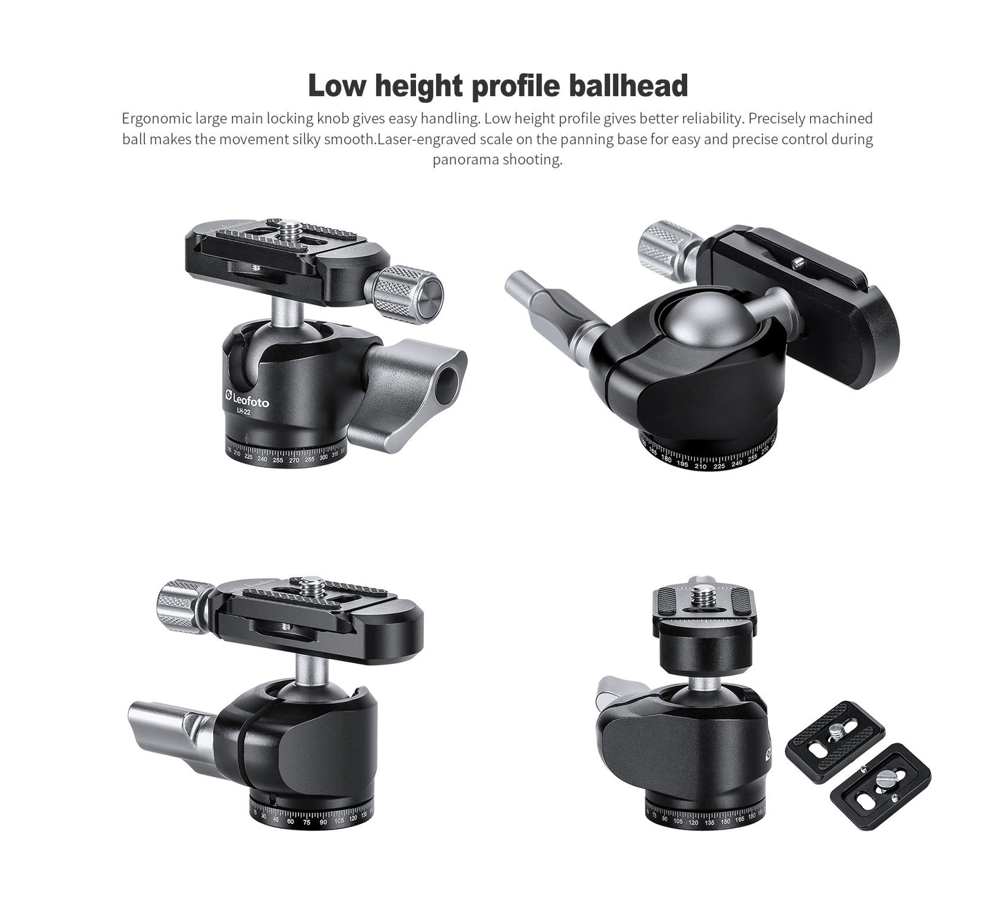 
                  
                    Leofoto LH-22 Mini Ball Head + DC-22M Rail Clamp | Arca-Compatible Rail Mount Kit
                  
                