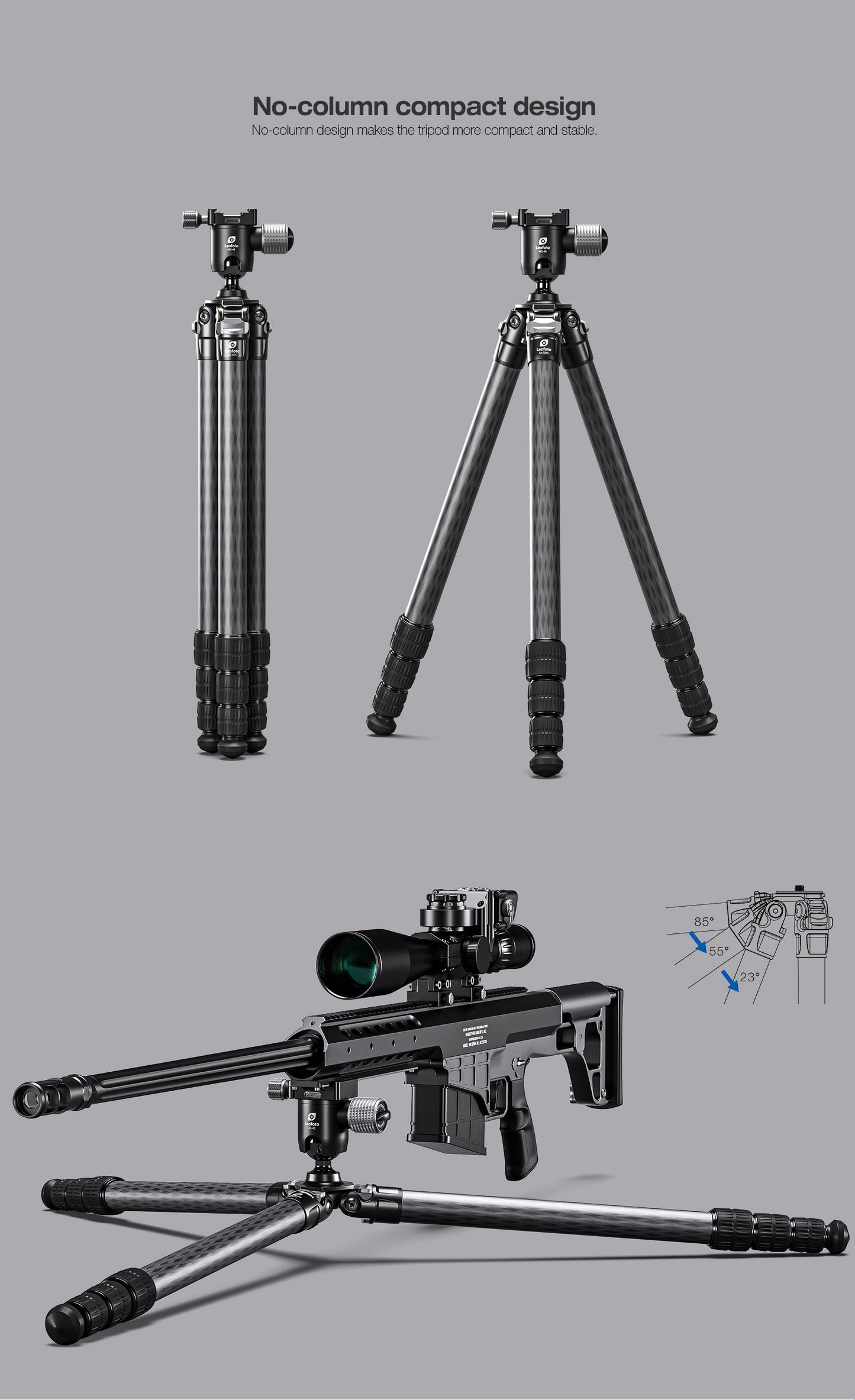 
                  
                    “Open Box" Leofoto SA Rifle Tripod + MG-40 (Dual Arca / Picatinny Clamp) Precision-Lock Ball Head Set
                  
                