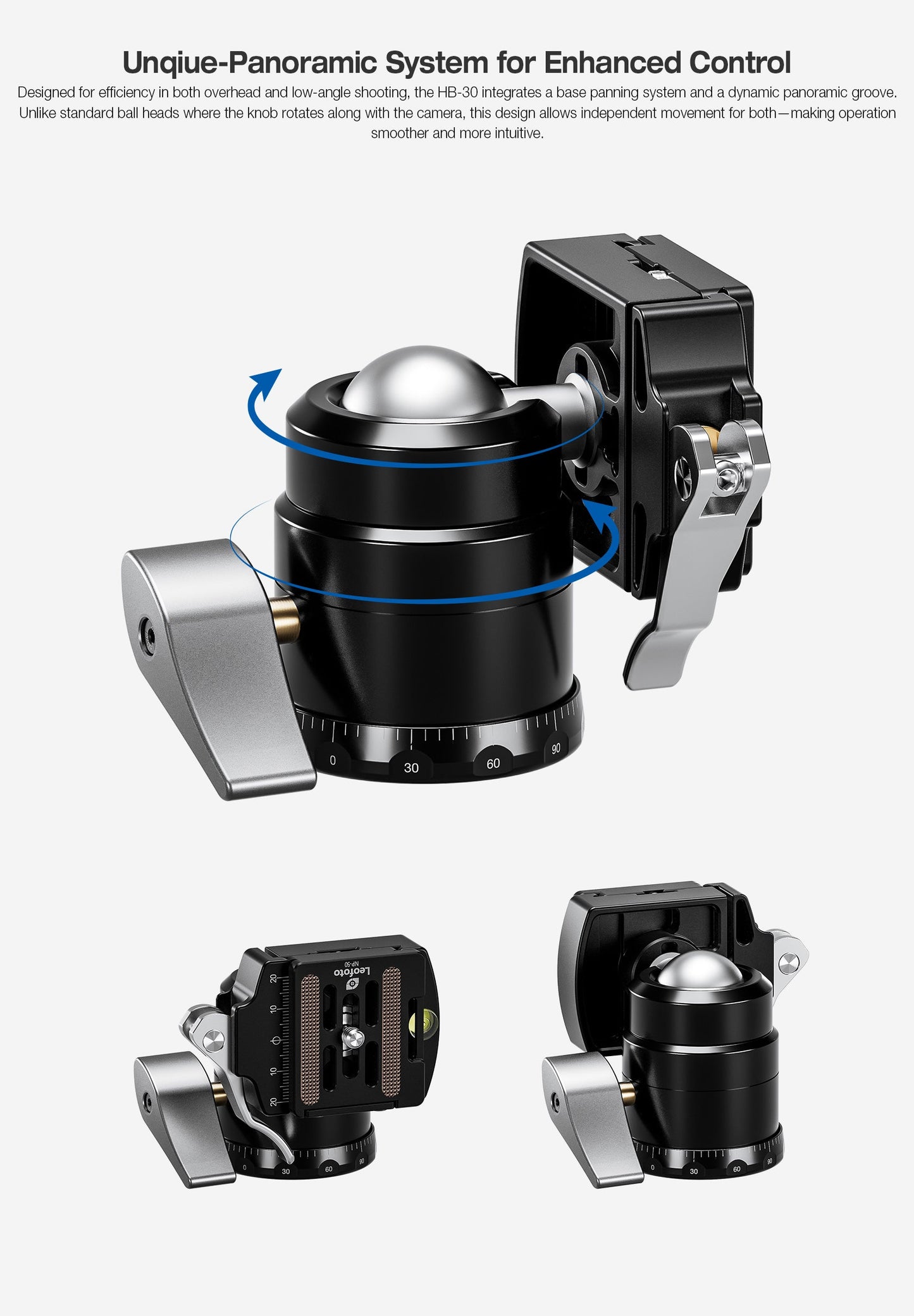 
                  
                    Leofoto HB-30 Compact Precision Ball Head with Single-Knob Control, Weather-Resistant and Maintenance-Free
                  
                