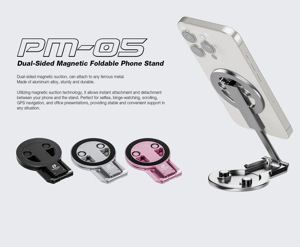 
                  
                    Leofoto PM-05 Dual-Sided Magnetic Foldable Phone Stand
                  
                