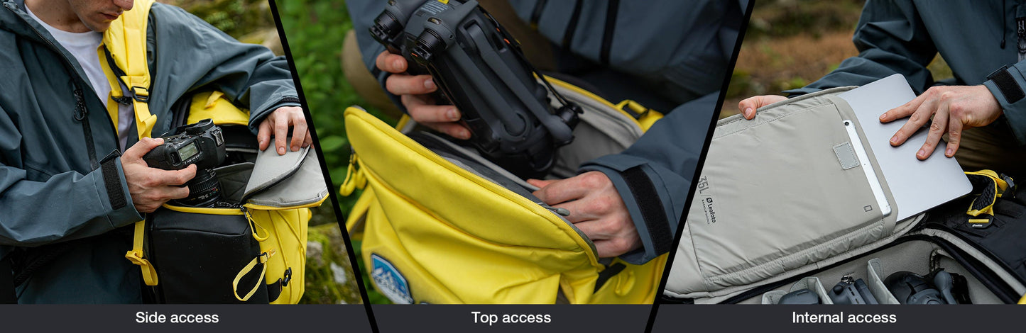 
                  
                    Leofoto 35L All-in-One Outdoor & Travel Backpack (Black / Yellow / Green)
                  
                
