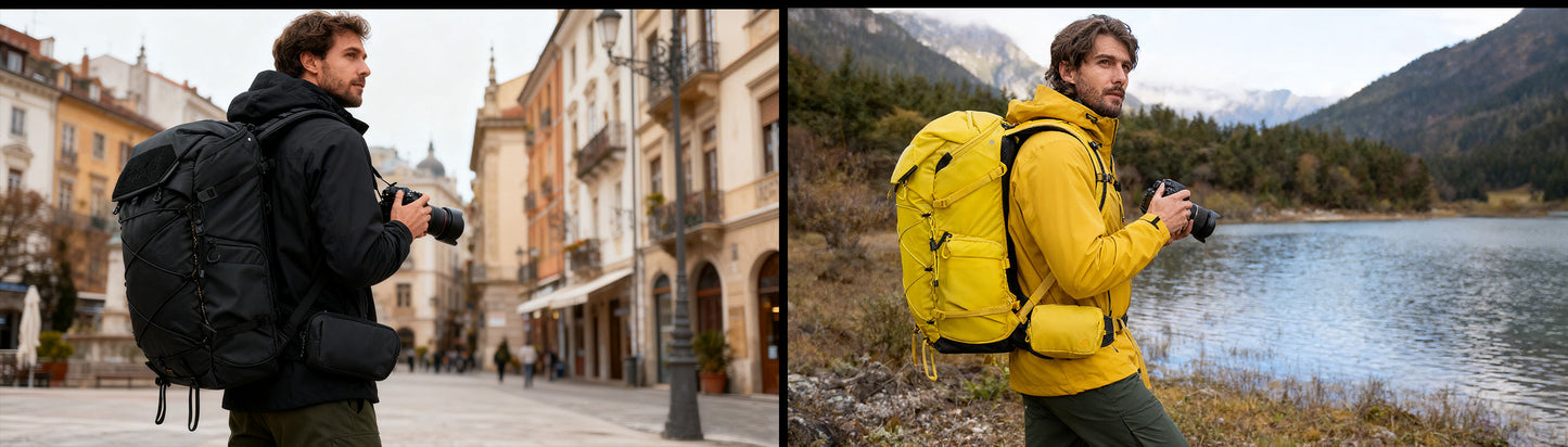 
                  
                    Leofoto 35L All-in-One Outdoor & Travel Backpack (Black / Yellow / Green)
                  
                