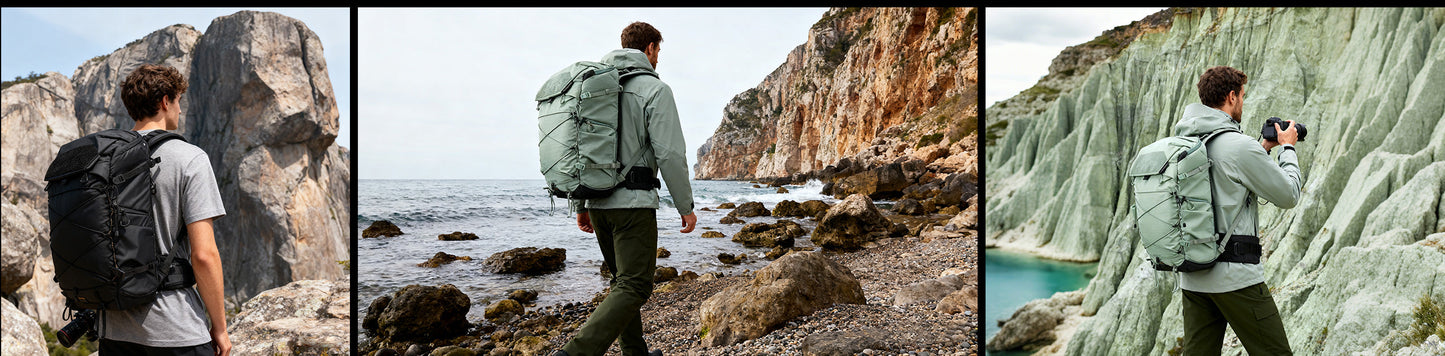 
                  
                    Leofoto 35L All-in-One Outdoor & Travel Backpack (Black / Yellow / Green)
                  
                