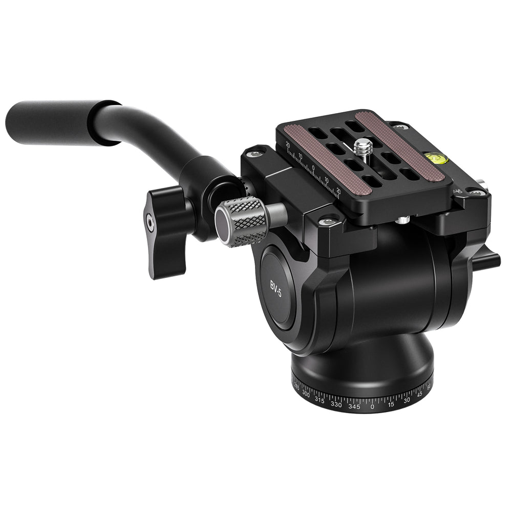 Leofoto BV-5B Mini Fluid Head for Optics | Shorter Handle | Arca Compatible