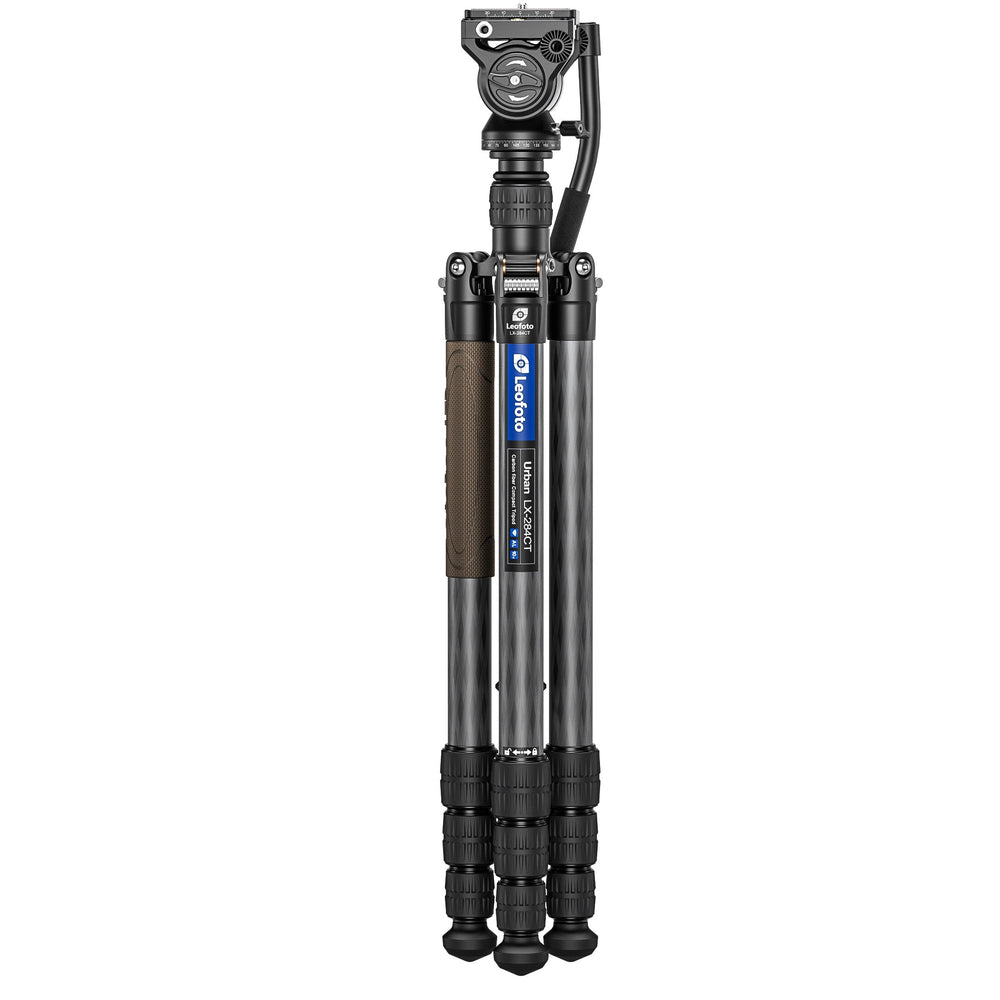 Leofoto LX-284CT+BV-5B Reversible Travel Tripod + Bino Fluid Head Kit
