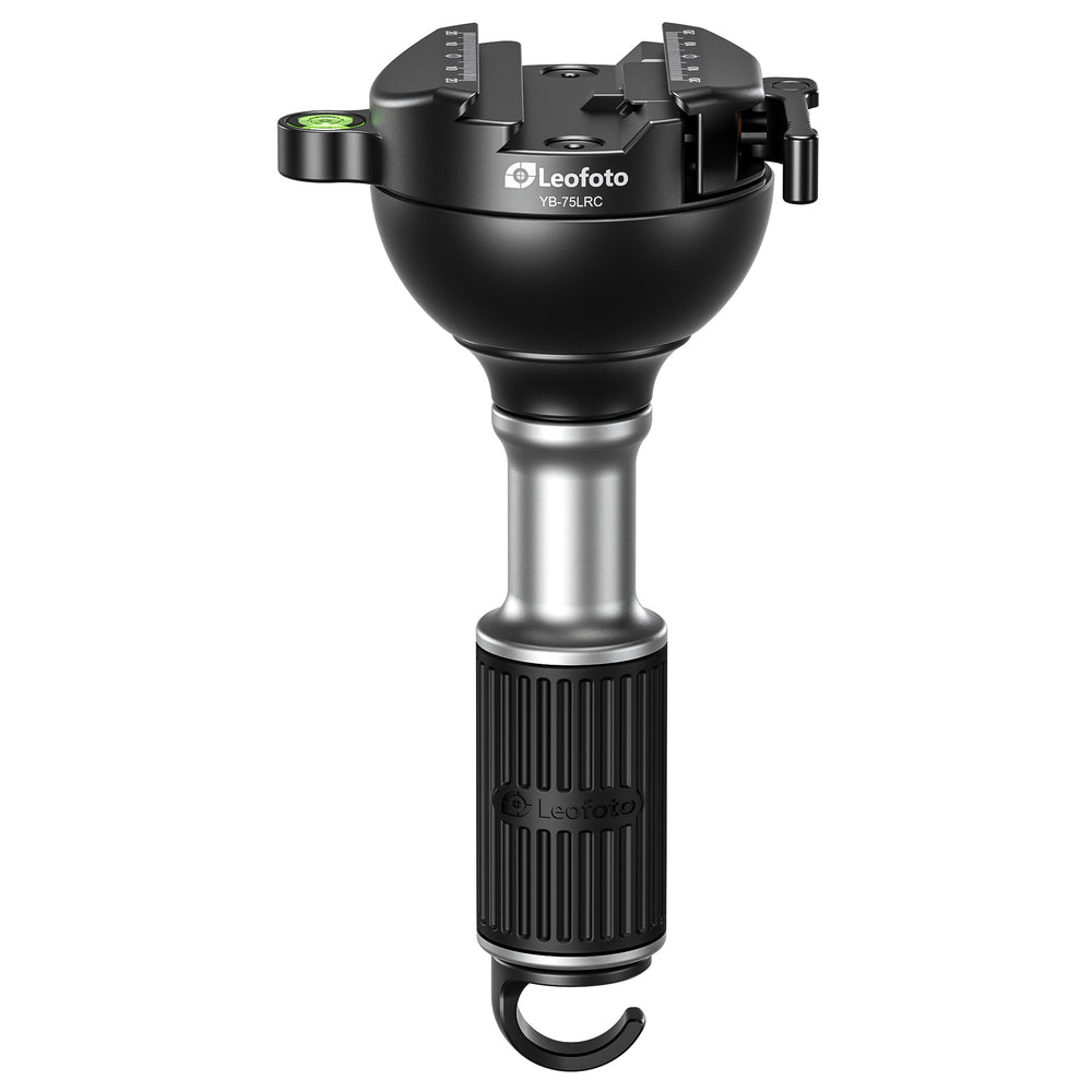 Leofoto YB-75LRC Leveling Head with Large Handle for 75mm Bowl | Arca + Picatinny Hybrid Lever-Release Clamp