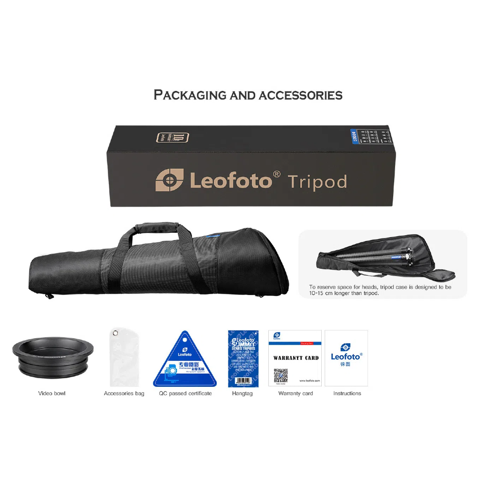 
                  
                    Leofoto LN-404C Heavy Duty Tripod with 100mm Bowl+Platform & Bag | Ball Head/Leveling Base Kit
                  
                