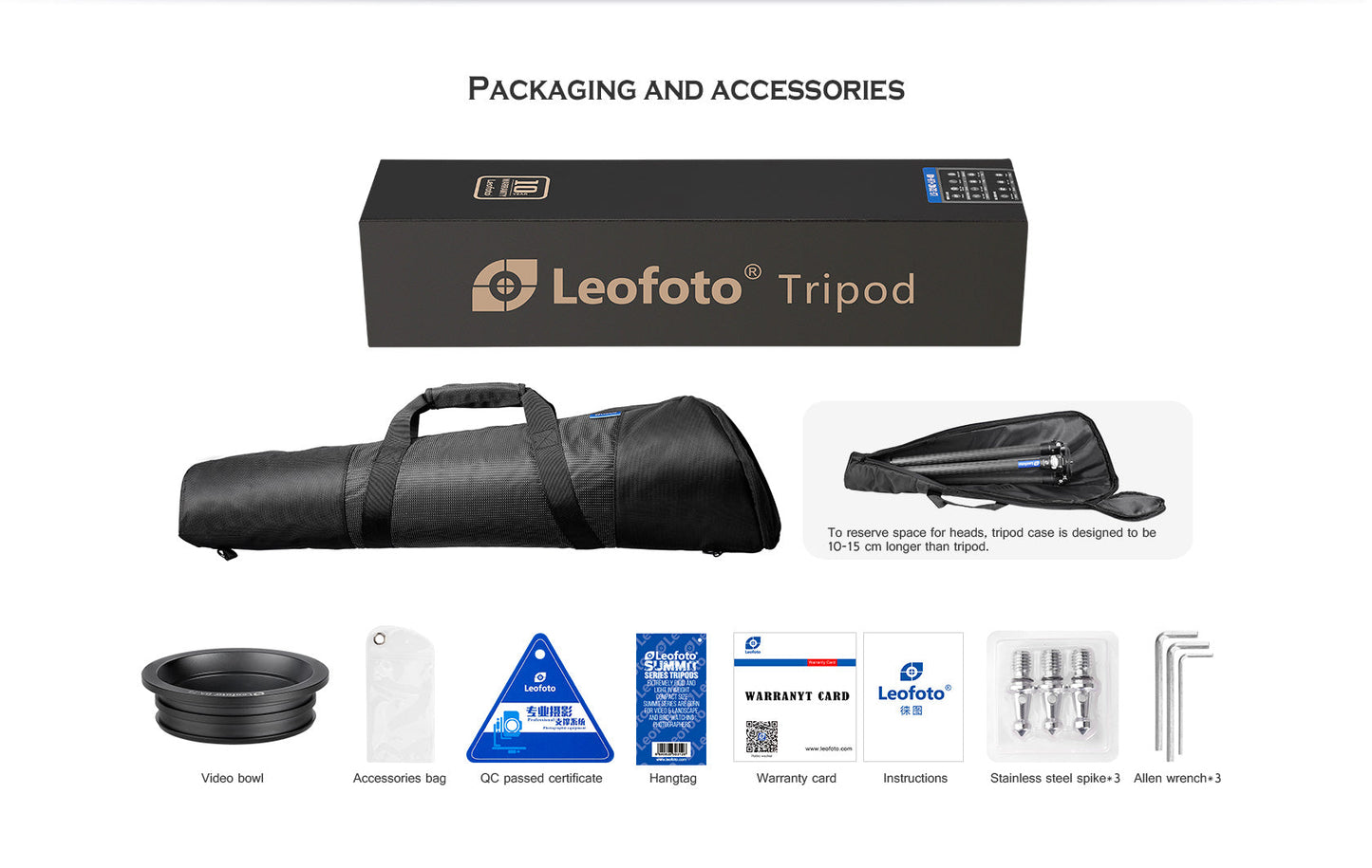 
                  
                    Leofoto LM-405C Carbon Fiber Tripod with 100mm Video Bowl+Platform and Bag
                  
                