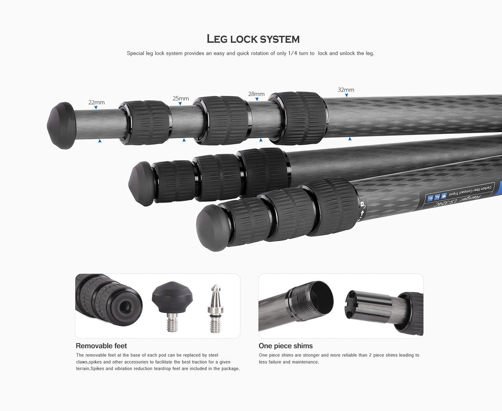 
                  
                    Leofoto LS-324CL Extra Long Professional Light Weight Carbon Fiber Tripod Kit
                  
                