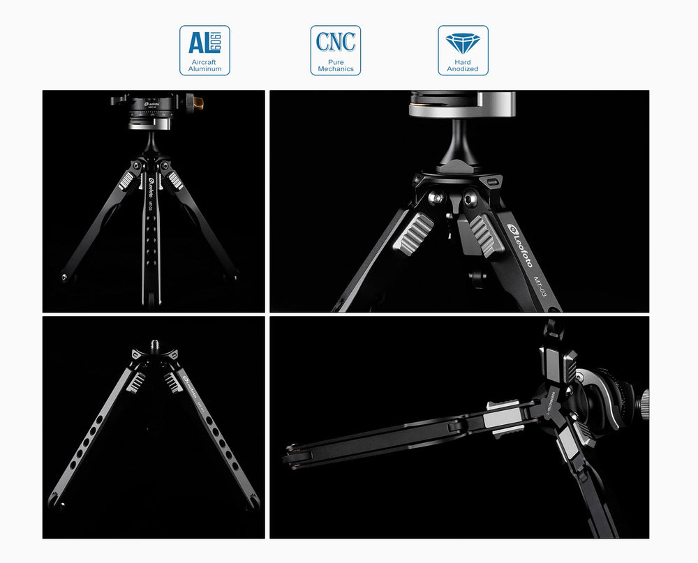 Leofoto MT-03 Folding Aluminum Mini Tripod with Bag – Leofoto Outdoors