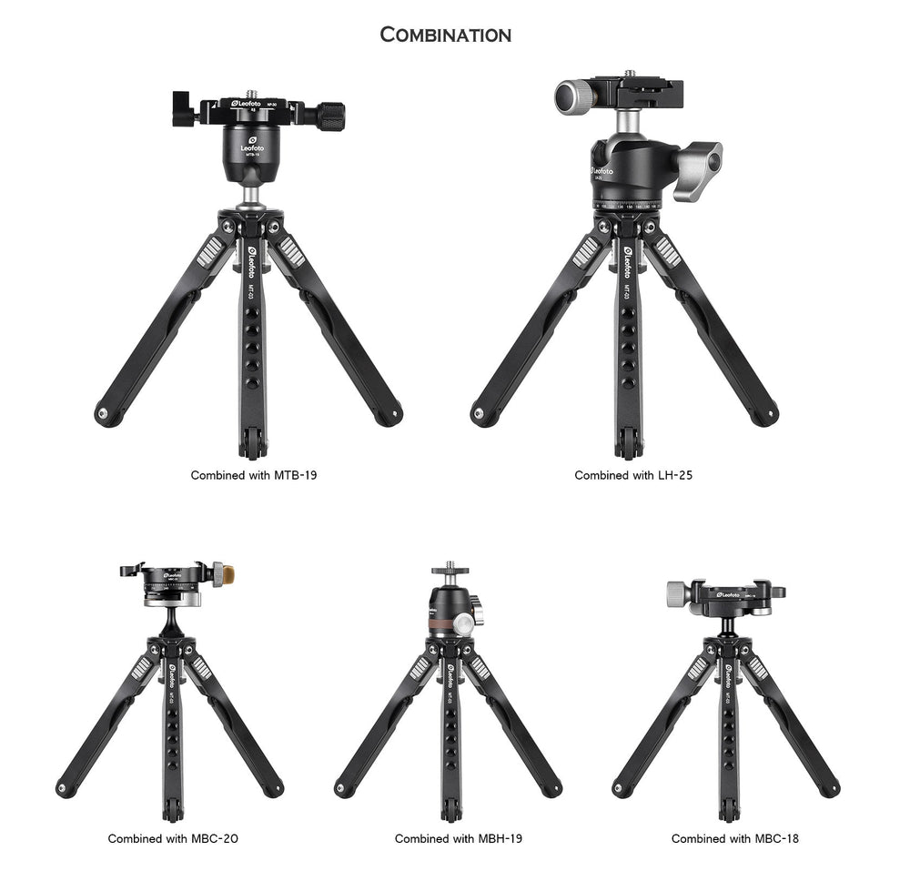 LEOFOTO ミニ三脚 MT-03 #3292 Leofoto MT-03 Folding Aluminum Mini Tripod with Bag – Leofoto Outdoors