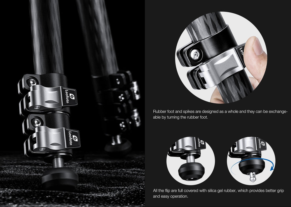 
                  
                    Leofoto LV-323C 3-Section Carbon Fiber Tripod / Built-In Hollow Ball and Flip Leg Locks
                  
                