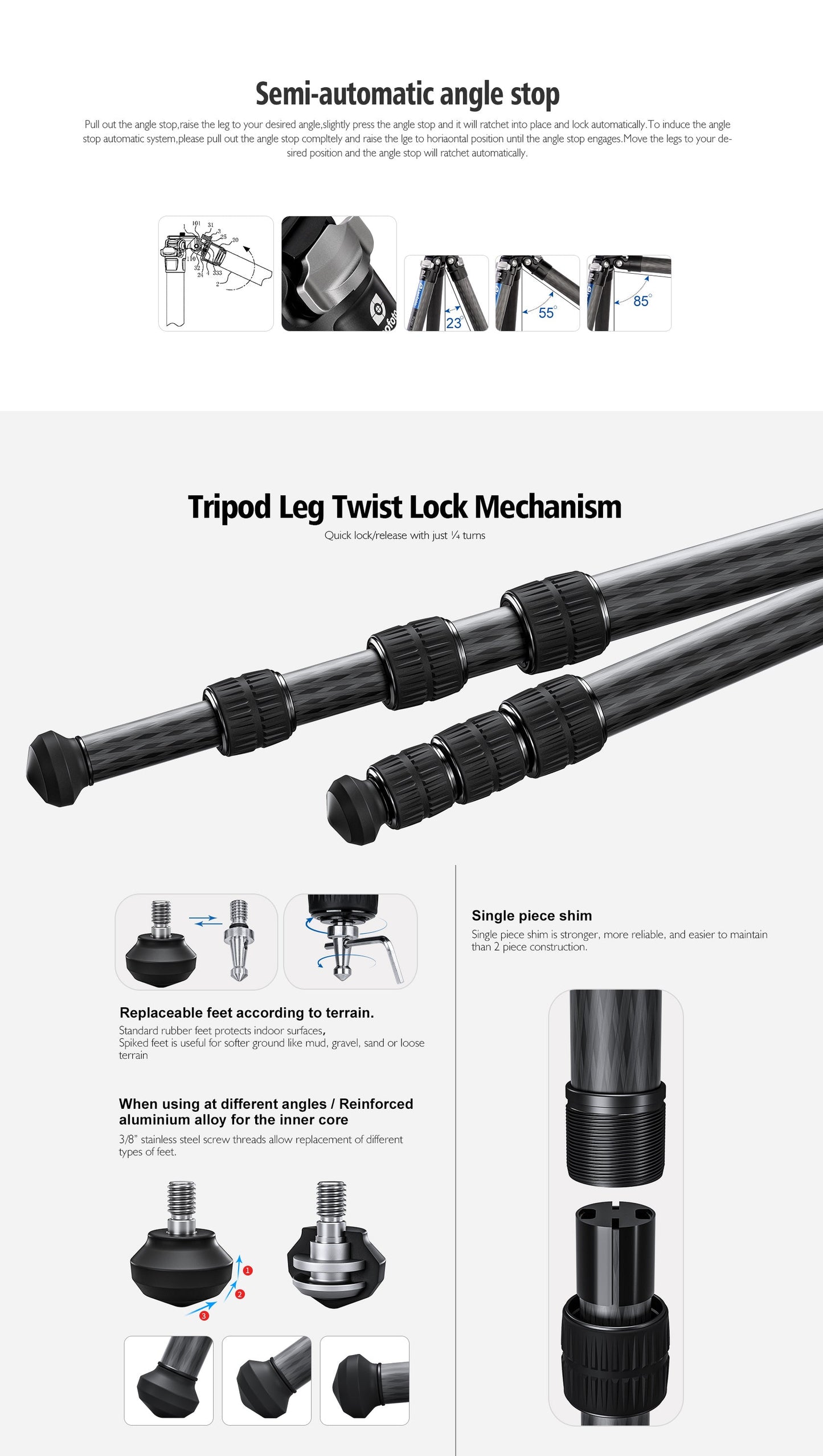 
                  
                    Leofoto SK-324C Rifle Tripod with Integrated Knob-Control Ballhead | Arca + Picatinny Compatible
                  
                