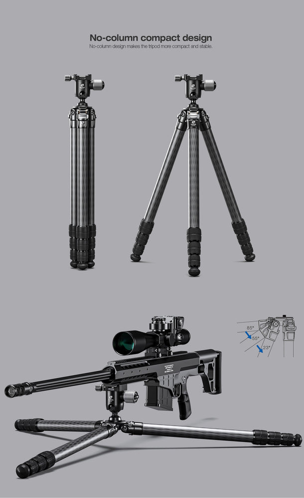 
                  
                    Leofoto SA Rifle Tripod + MG-40 (Dual Arca / Picatinny Clamp) Precision-Lock Ball Head Set (Max Load: 33-44lbs)
                  
                