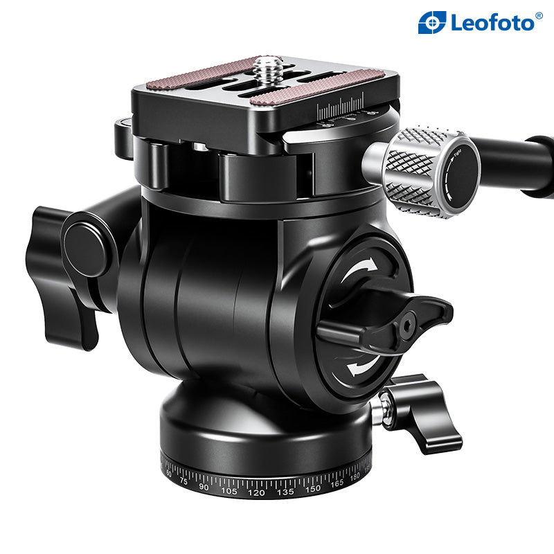 Leofoto BV-1 Mini Fluid Head for Optics | Handle | Arca Compatible