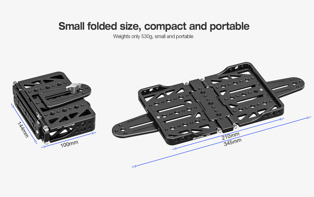 Leofoto FDM-05 Foldable Tac Table | Integrated Arca Rail | 1/4