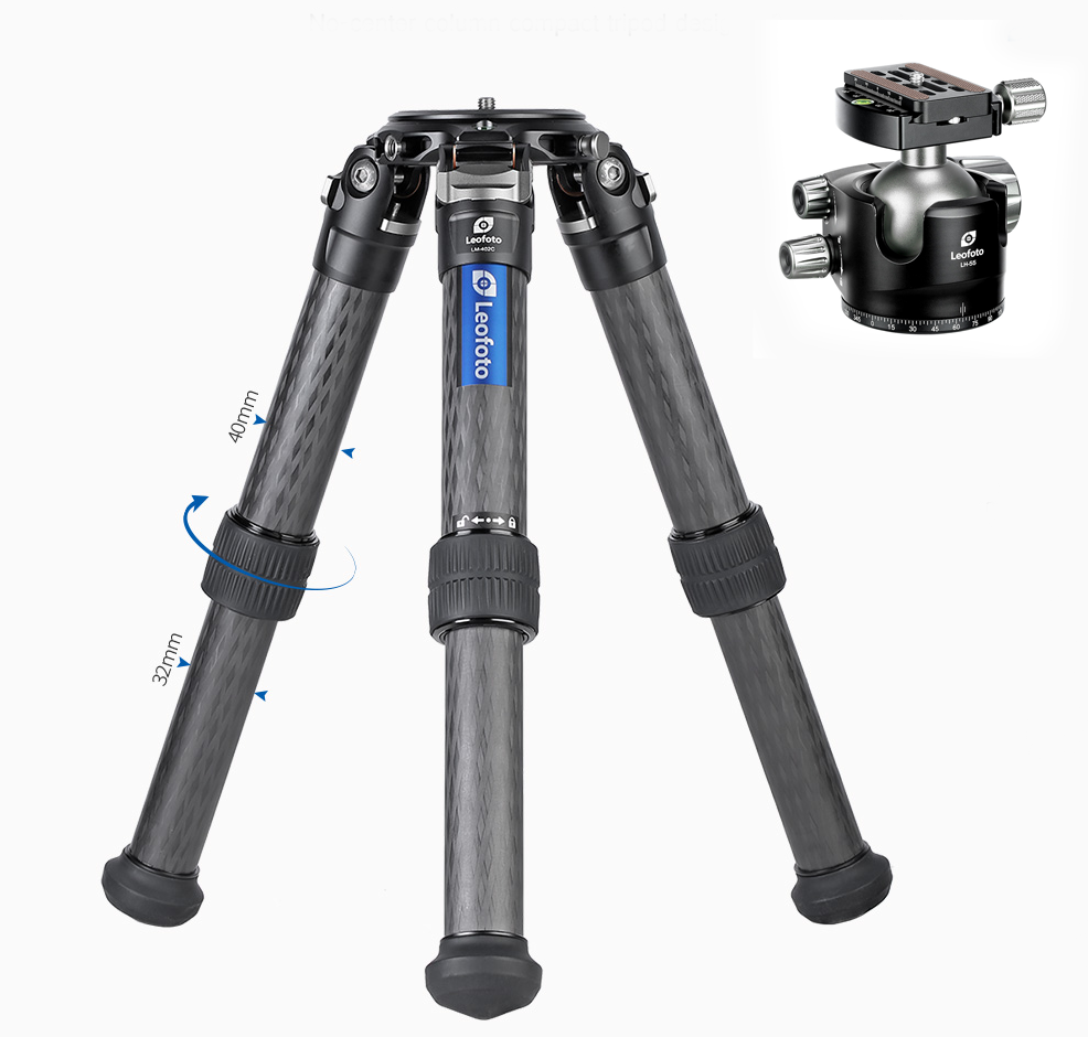 
                  
                    Leofoto LM-402C Short Tripod with 100mm Video Bowl+Platform and Bag | Max Load 110 lb
                  
                