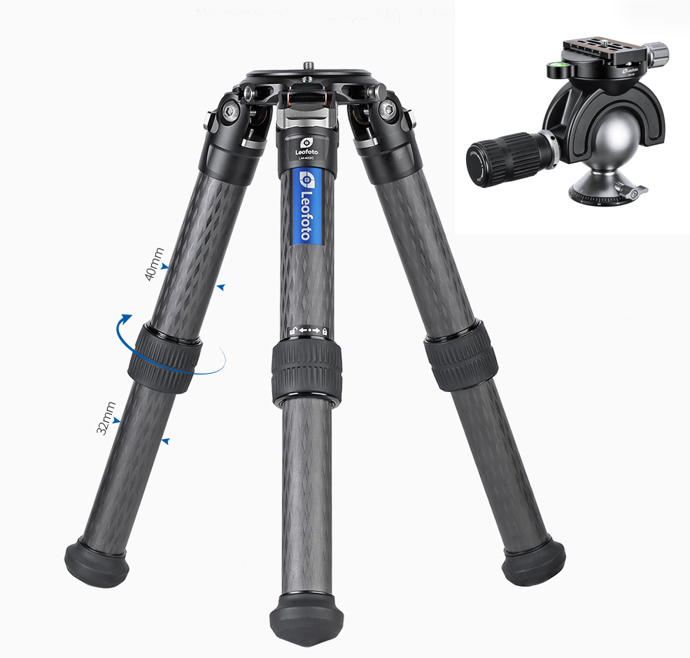 
                  
                    LM-402C Short Tripod with 100mm Video Bowl+Platform and Bag | Max Load 110 lb
                  
                