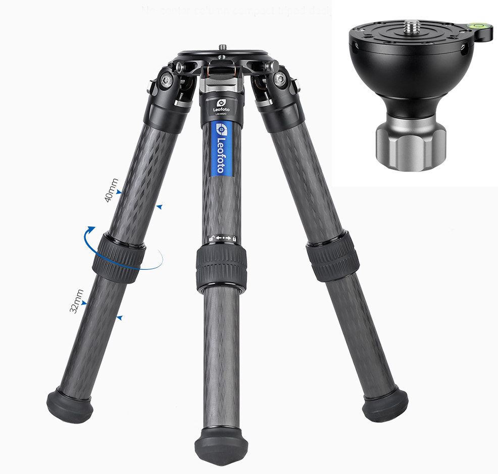 
                  
                    Leofoto LM-402C Short Tripod with 100mm Video Bowl+Platform and Bag | Max Load 110 lb
                  
                