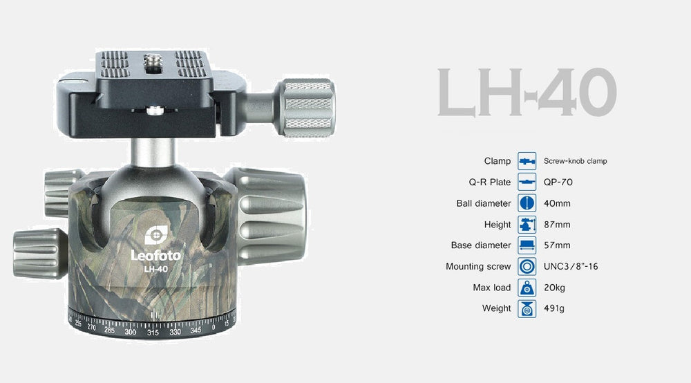 
                  
                    Leofoto LS-365C Full Camo Outdoor Professional Light Weight Carbon Fiber Tripod Kit
                  
                
